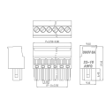 Enchufe en el bloque de terminal PCB 3.5 mm enchufe de par de pareja femenina